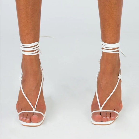 Princess Polly Shoes Princess Polly Billini Virden White Strappy